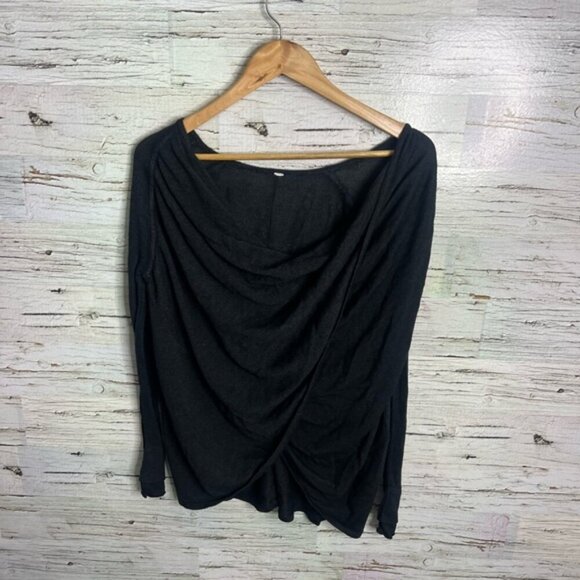 lululemon athletica Black Drape Top size 6 - Picture 1 of 10